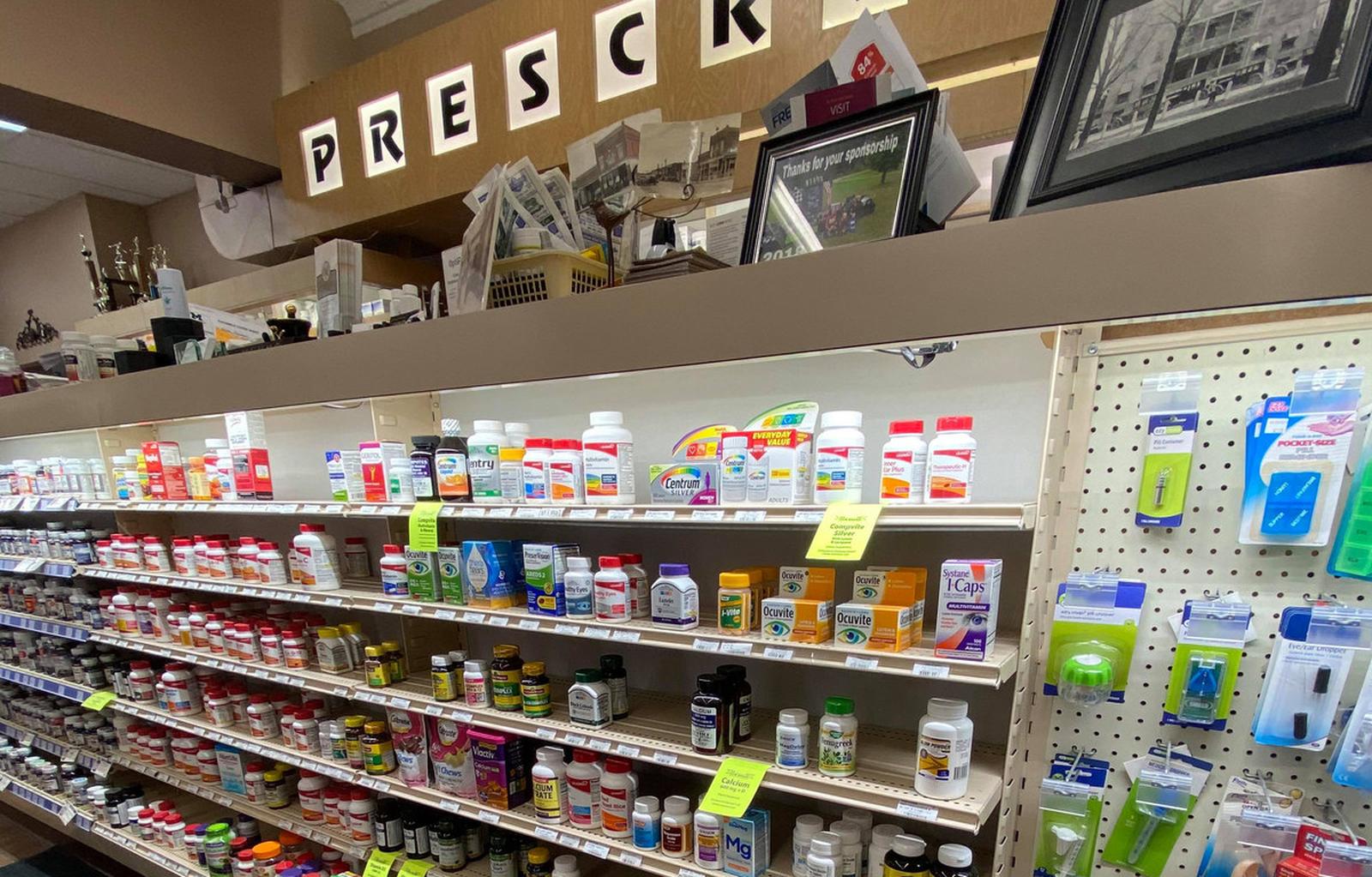 Inside Bostick's Drug Store on Main Street in Manton